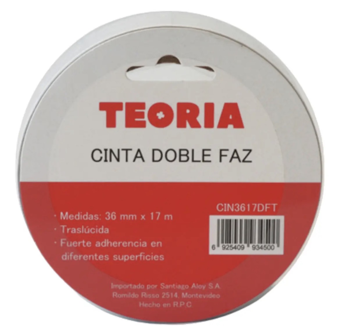 Cinta Doble Faz 36mm x 17 mt Teoria