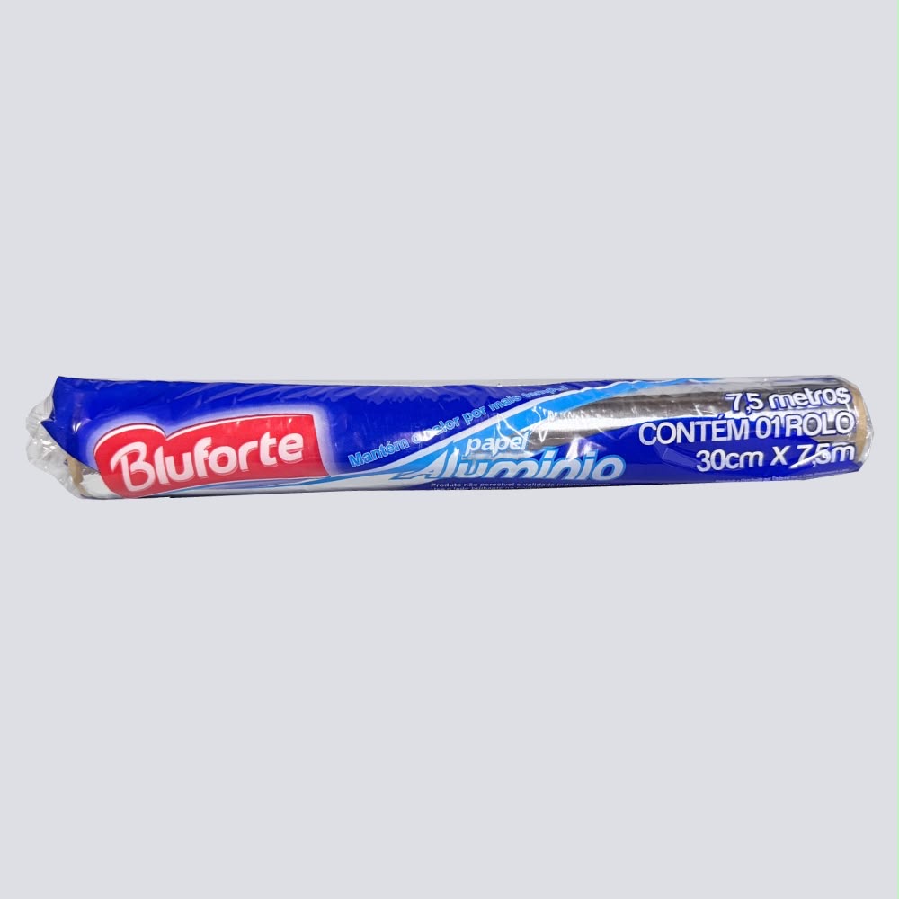 Papel Aluminio Bluforte 30cmx7.5mts. AZUL